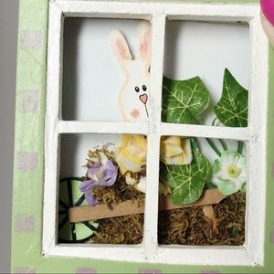 Easter Bunny Shadowbox Decor NEW